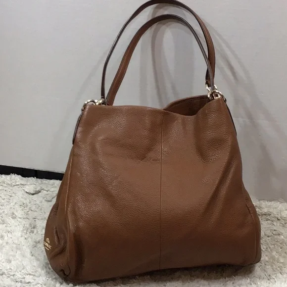 Coach Madison Phoebe cognac shoulder bag